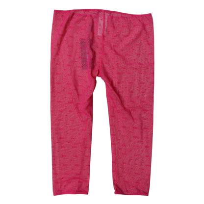 Dolce &amp; Gabbana – Kurze, enge Unterwäsche aus Spitze mit Logo in Fuchsia