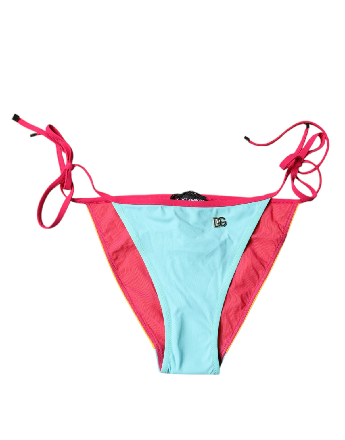 Dolce &amp; Gabbana Mehrfarbiger Badeanzug mit Logo, Bikinihose, Bademode