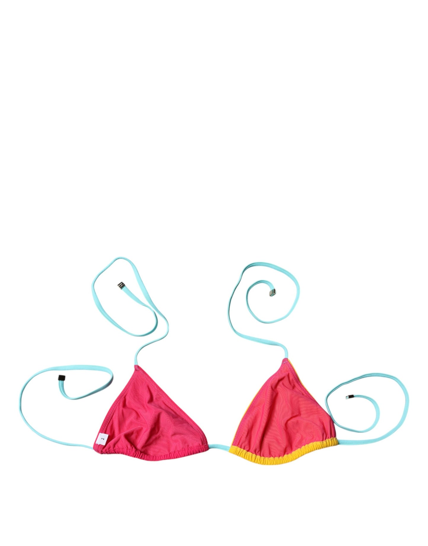 Dolce &amp; Gabbana Multicolor Neckholder Beachwear Bikini Top Bademode