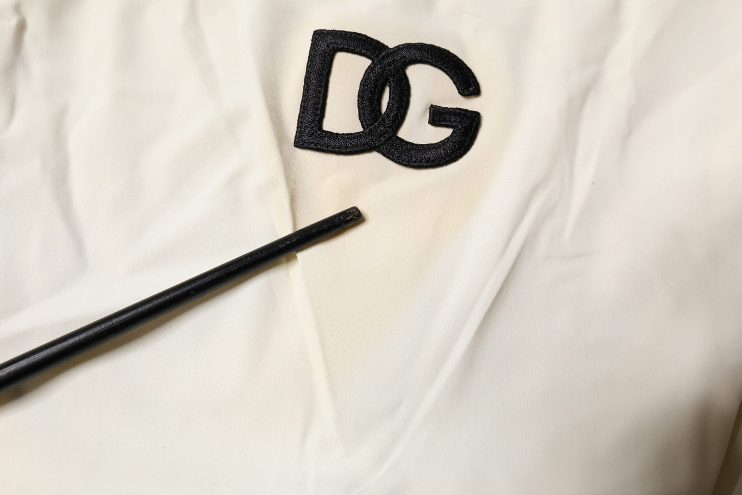 Dolce &amp; Gabbana Weiß Schwarz Logo Einteiler Bademode