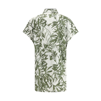 Brunello Cucinelli Baumwollhemd mit Mehrfarbenmuster