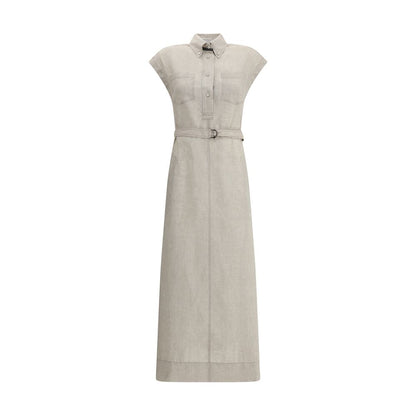 Brunello Cucinelli Langes Leinenkleid