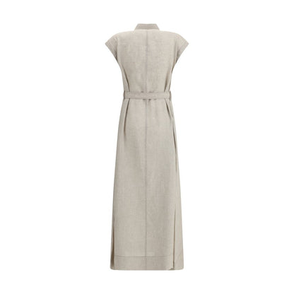 Brunello Cucinelli Langes Leinenkleid