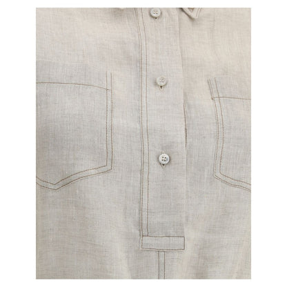 Brunello Cucinelli Langes Leinenkleid