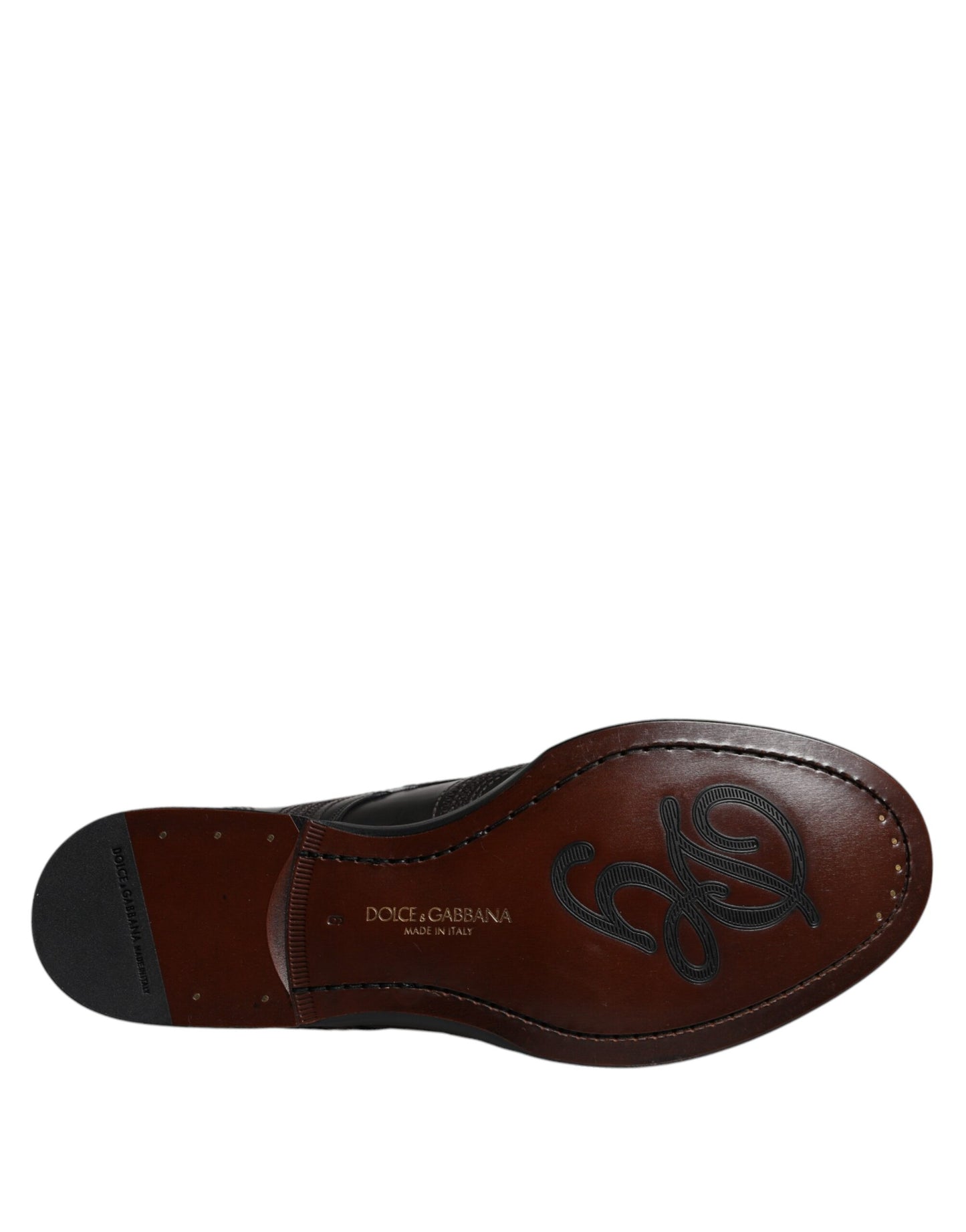 Dolce &amp; Gabbana – Klassische Derby-Schuhe aus schwarzem, besticktem Leder