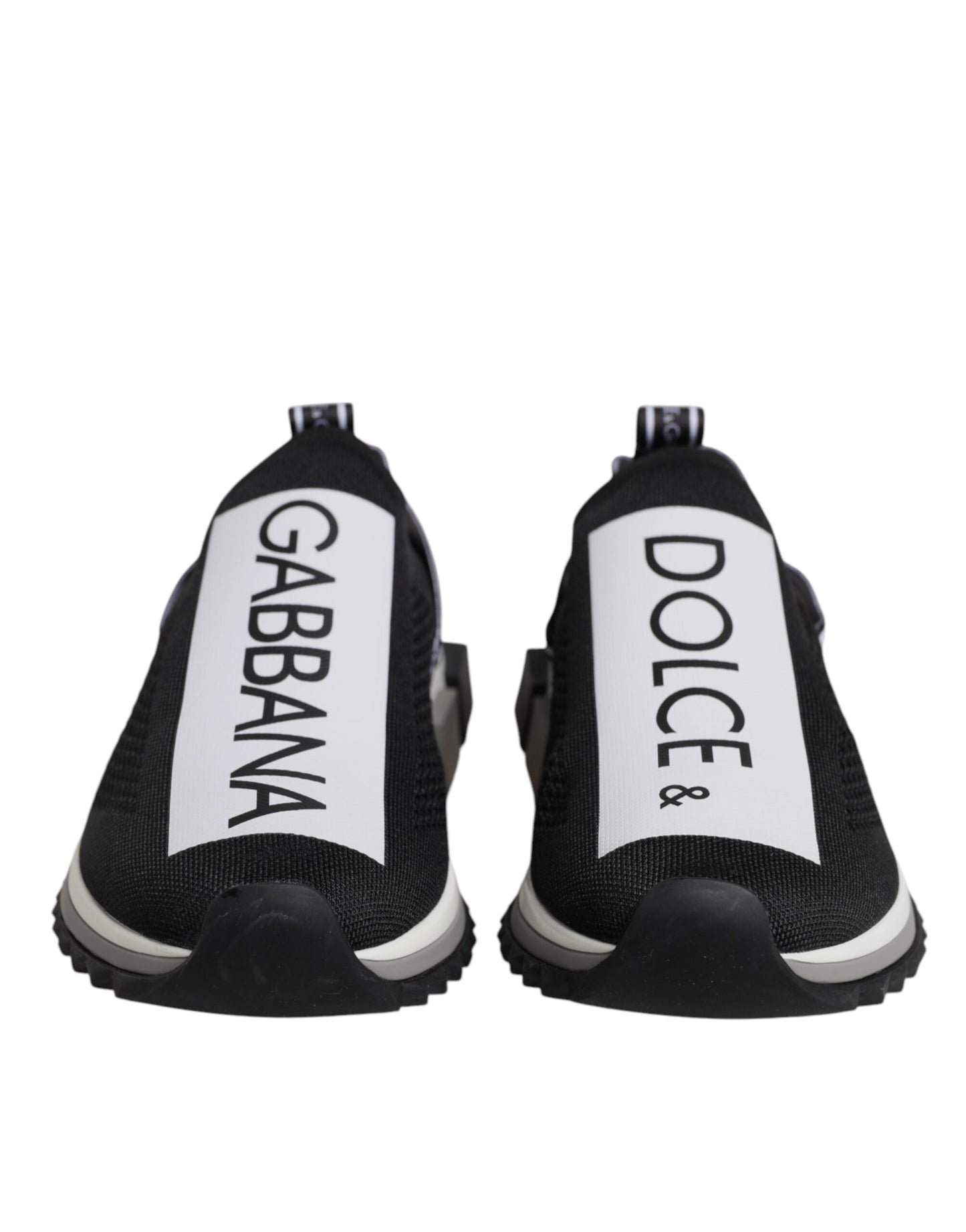 Dolce &amp; Gabbana Schwarz Weiß Slip On Sorrento Sneakers Schuhe