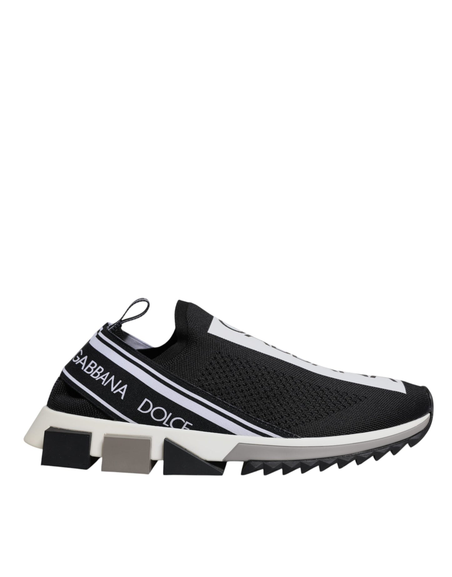 Dolce &amp; Gabbana Schwarz Weiß Slip On Sorrento Sneakers Schuhe