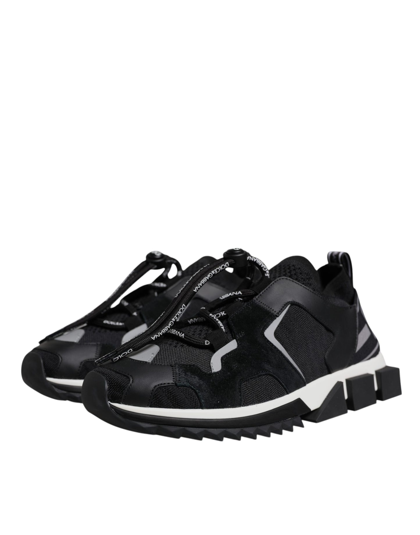 Dolce &amp; Gabbana Sorrento Trekking-Sneakers aus schwarzem Mesh