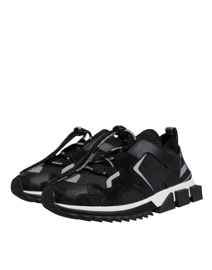 Dolce &amp; Gabbana Sorrento Trekking-Sneakers aus schwarzem Mesh