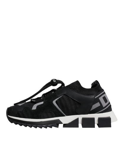 Dolce &amp; Gabbana Sorrento Trekking-Sneakers aus schwarzem Mesh