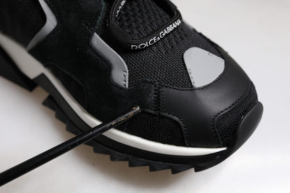 Dolce &amp; Gabbana Sorrento Trekking-Sneakers aus schwarzem Mesh