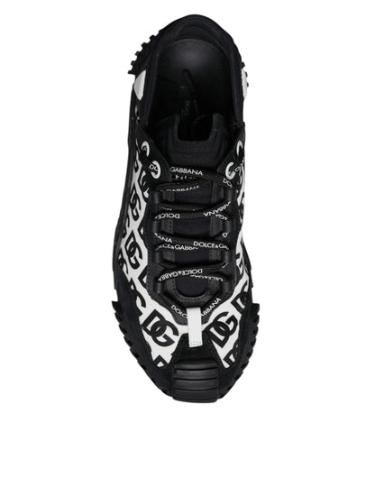 Dolce & Gabbana Black Logo Lace Up Low Top NS1 Sneakers Shoes