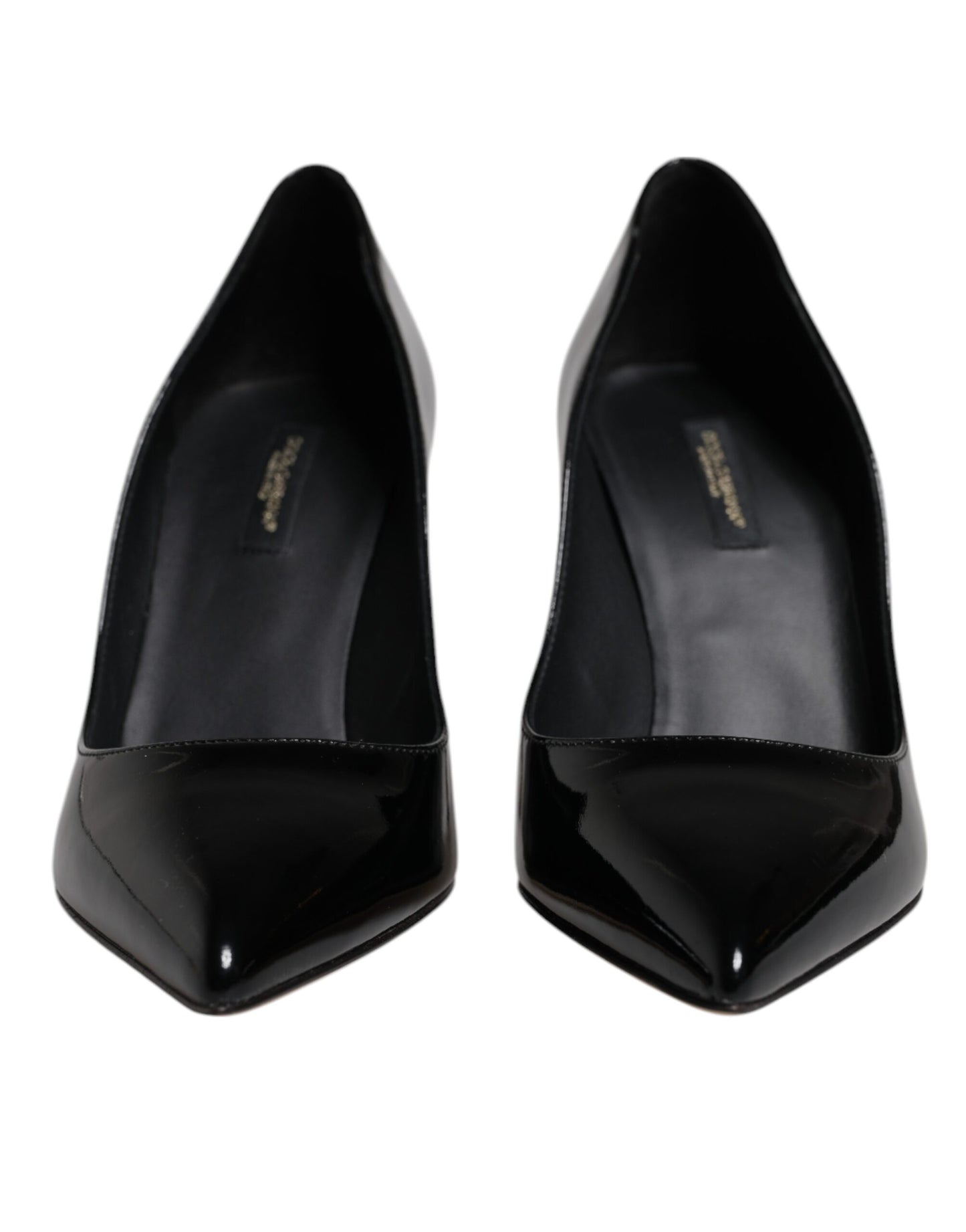 Dolce & Gabbana Black Patent Leather High Heels Pumps Shoes