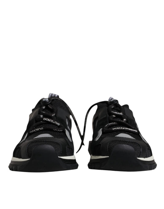 Dolce & Gabbana Black Mesh Sorrento Trekking Sneakers Shoes