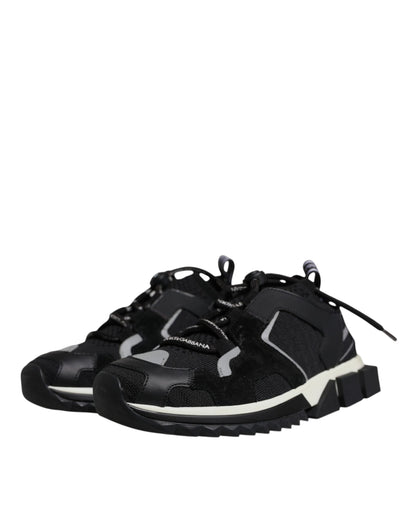 Dolce & Gabbana Black Mesh Sorrento Trekking Sneakers Shoes