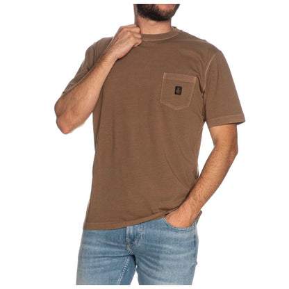 Refrigiwear Brown Cotton T-Shirt