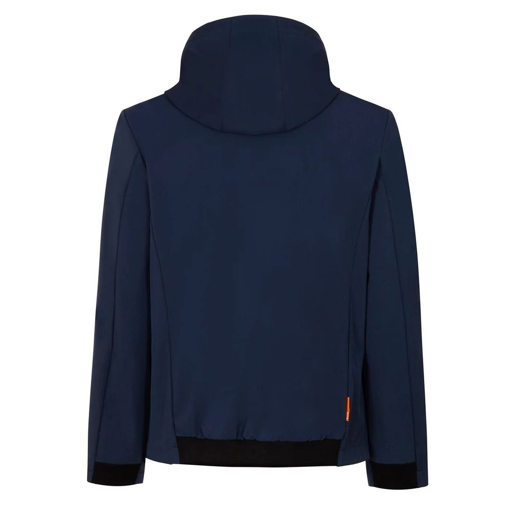 Suns Blaue Polyester Herrenjacke