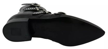 Dondup – Schwarze, modische Stiefeletten mit Schnalle und Reißverschluss