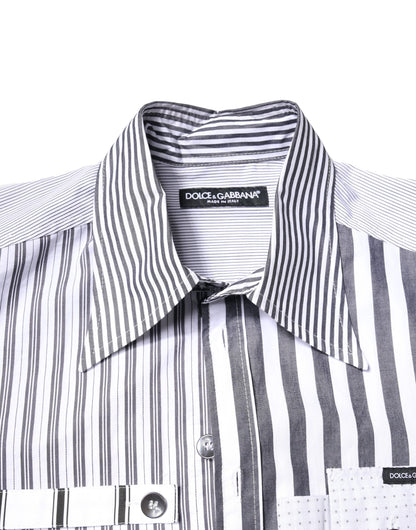 Dolce &amp; Gabbana – Freizeithemd mit mehrfarbigen Streifen und Button-Down-Kragen