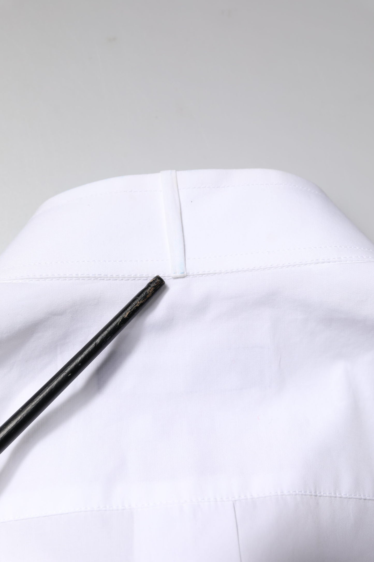 Dolce &amp; Gabbana Weiß GOLD Baumwollpopeline Latz Formelles Herrenhemd