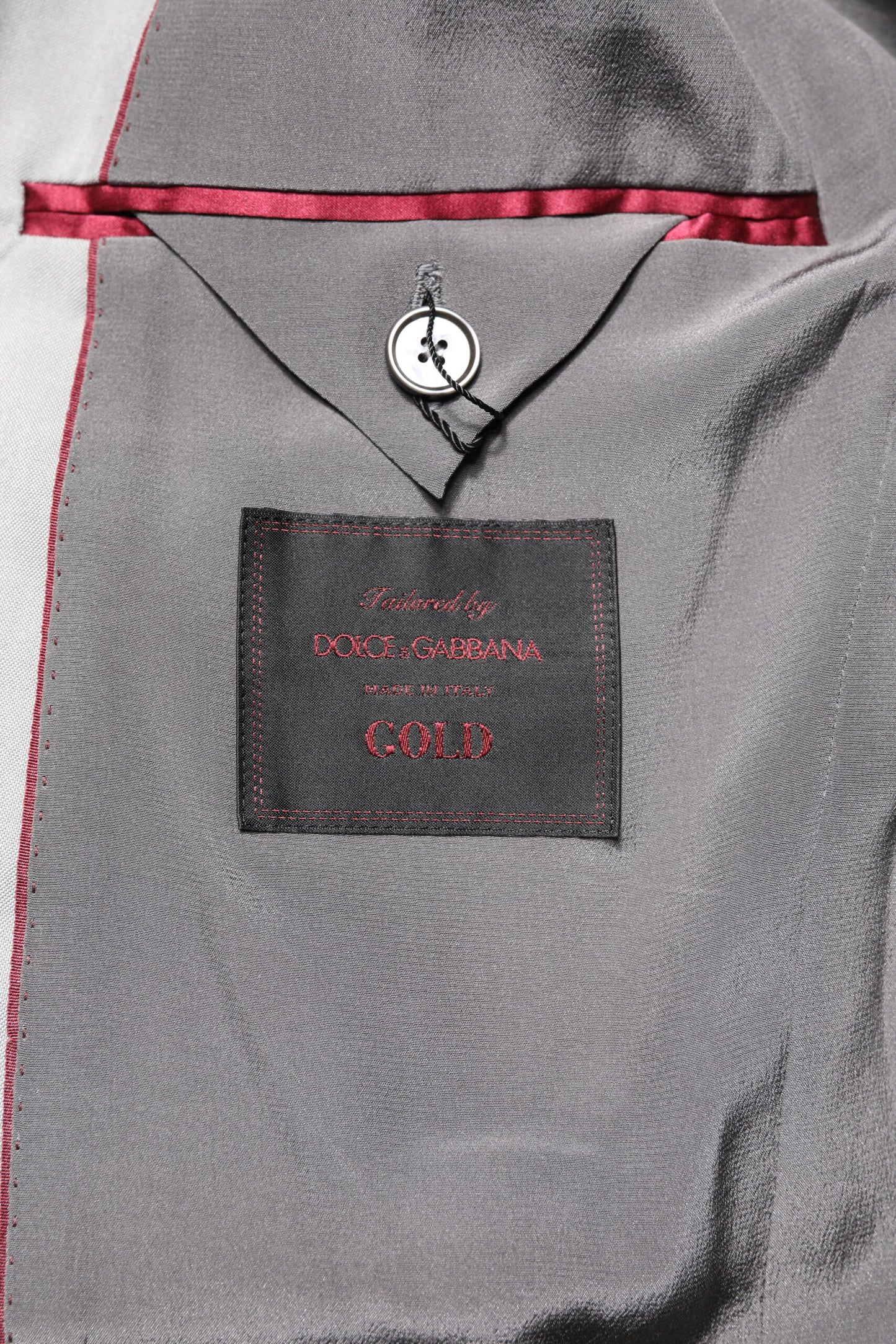 Dolce &amp; Gabbana – Hellgrauer, zweiteiliger Anzug aus Wolle in GOLD