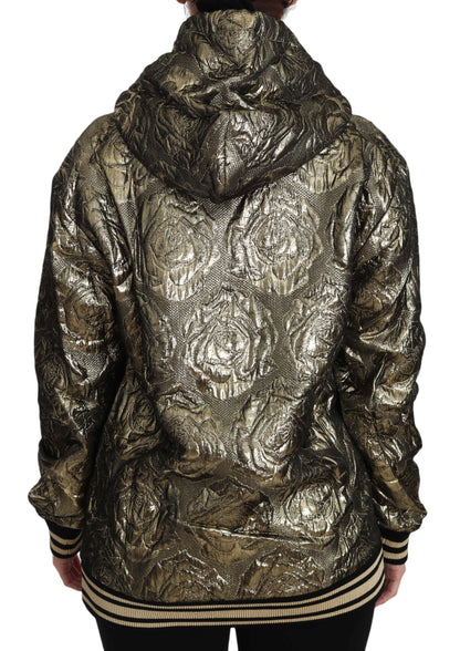 Dolce &amp; Gabbana – „Im The Queen“-Sweatshirt mit Jaquard-Print in Gold