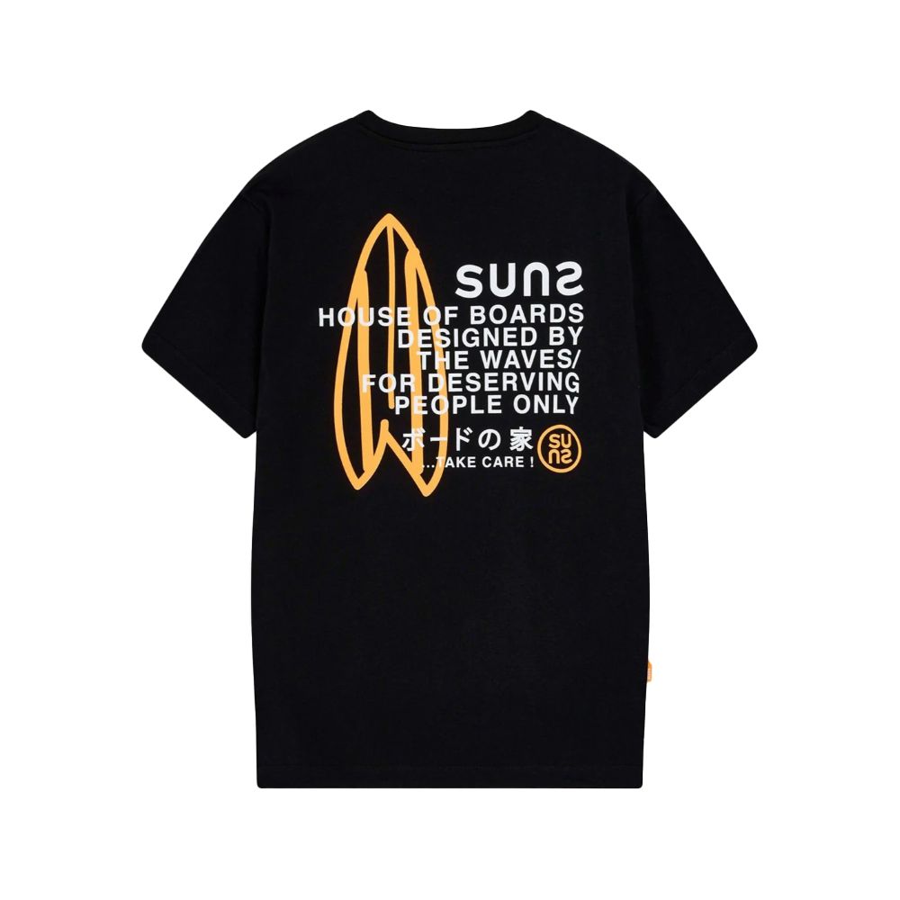 Schwarzes Baumwoll-T-Shirt von Suns