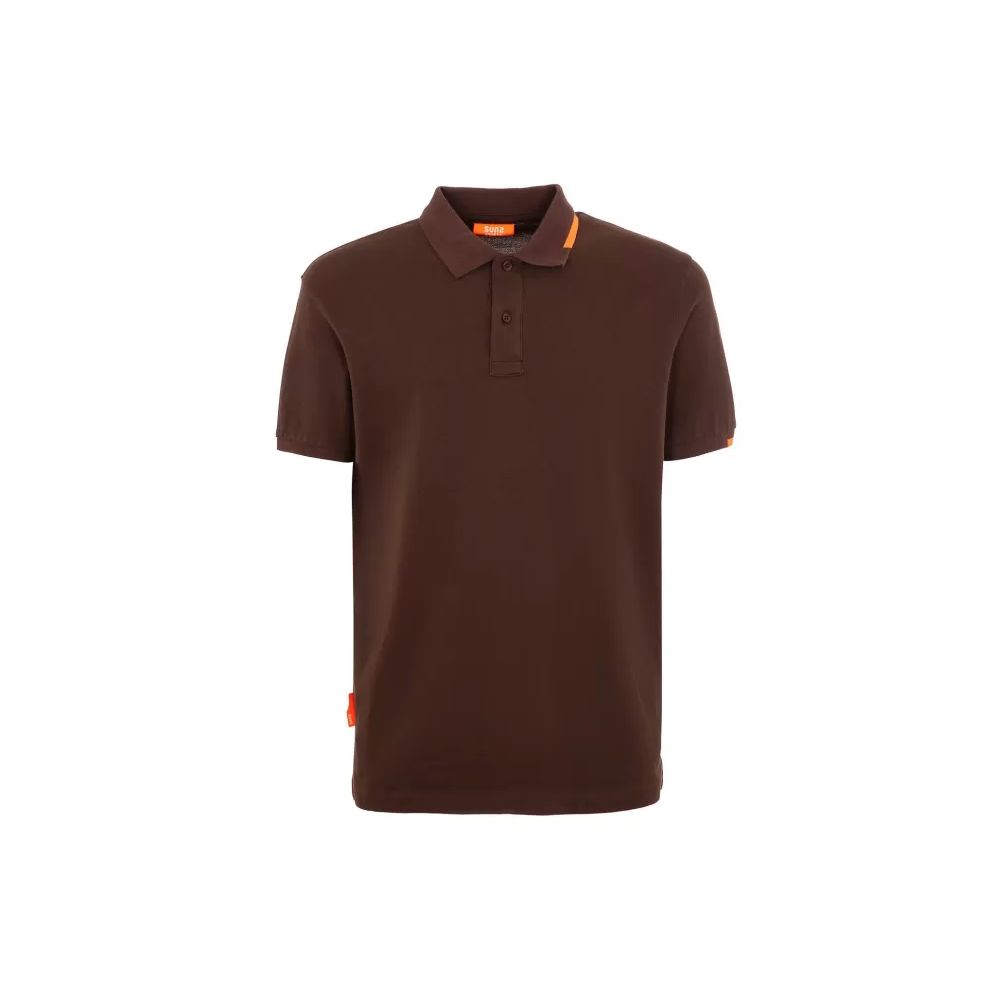 Suns – Braunes Poloshirt aus Baumwolle