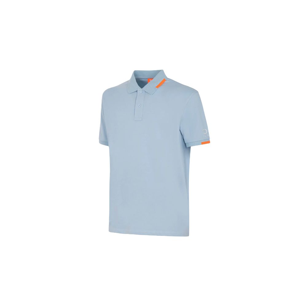 Suns Hellblaues Herren-Poloshirt aus Baumwolle
