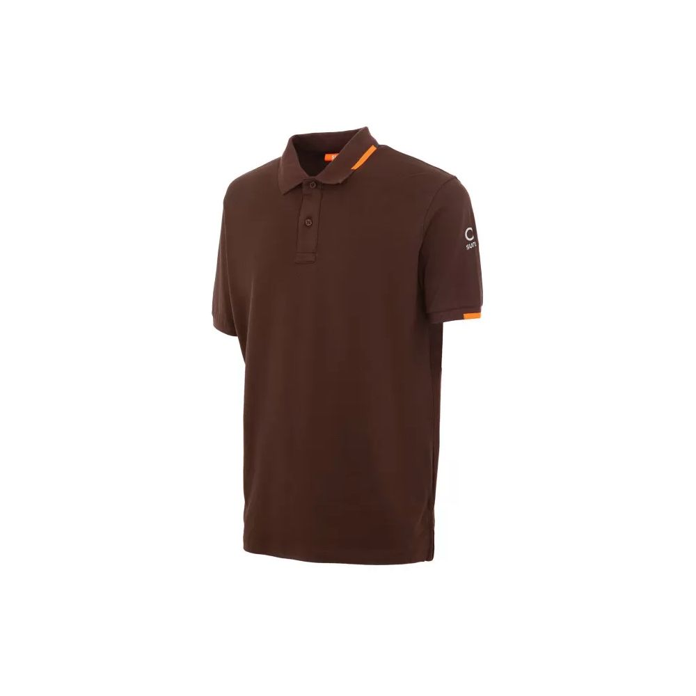 Suns – Braunes Poloshirt aus Baumwolle