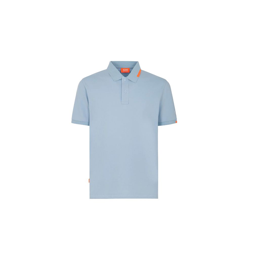 Suns Hellblaues Herren-Poloshirt aus Baumwolle