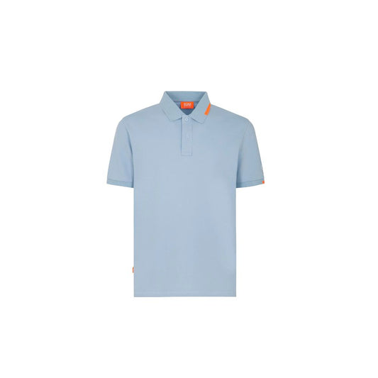 Suns Hellblaues Herren-Poloshirt aus Baumwolle