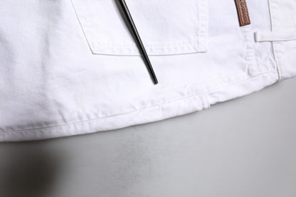 Dolce &amp; Gabbana Weiße, gerade geschnittene Herren-Jeans aus Baumwolle