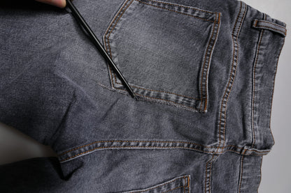 Dolce &amp; Gabbana Dunkelgraue Skinny-Jeans aus Baumwollstretch