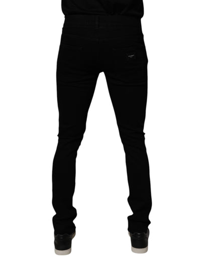 Dolce &amp; Gabbana Schwarze Skinny-Jeans aus Baumwollstretch für Herren