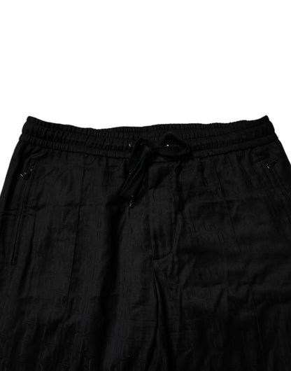 Dolce &amp; Gabbana – Schwarze Jogginghose aus Wolle
