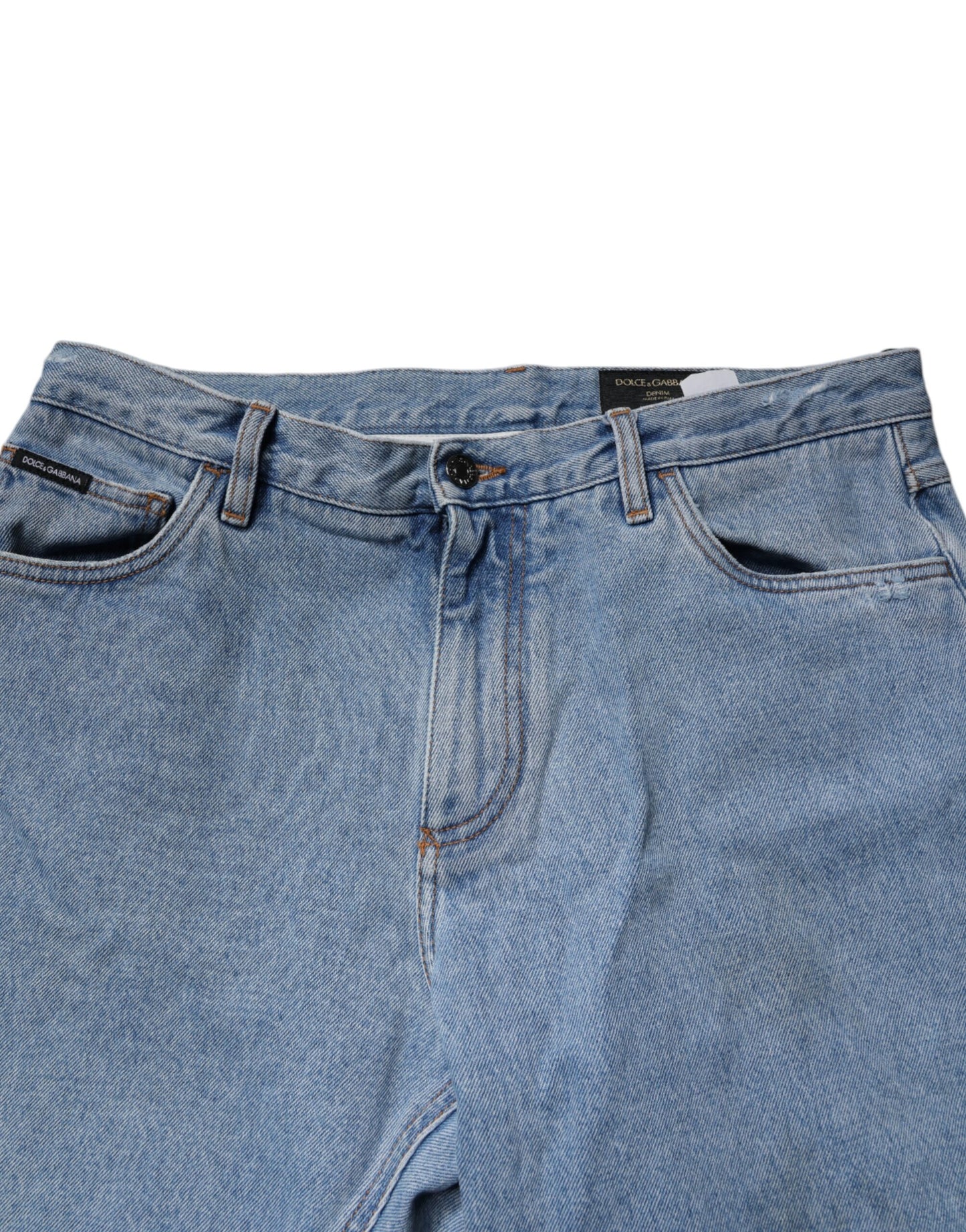 Dolce &amp; Gabbana Blaue Skinny-Jeans aus Baumwolle für Herren