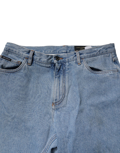 Dolce &amp; Gabbana Blaue Skinny-Jeans aus Baumwolle für Herren