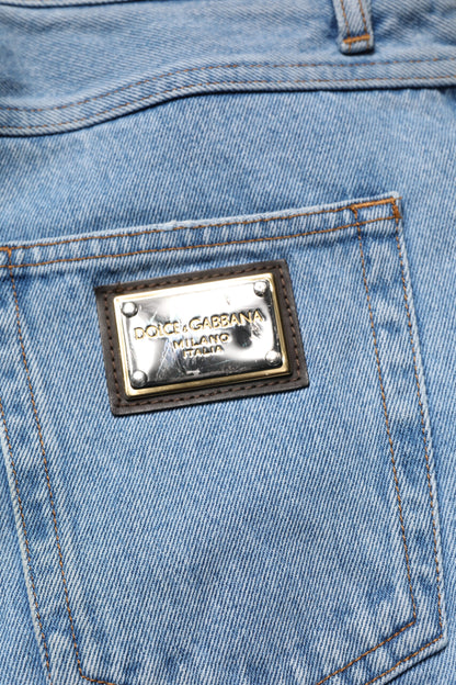 Dolce &amp; Gabbana Blaue Skinny-Jeans aus Baumwolle für Herren