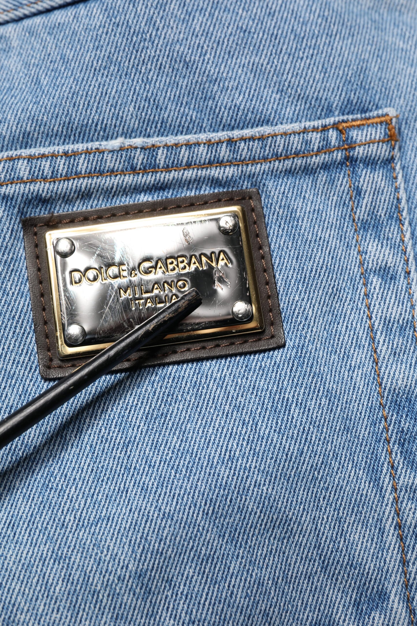 Dolce &amp; Gabbana Blaue Skinny-Jeans aus Baumwolle für Herren