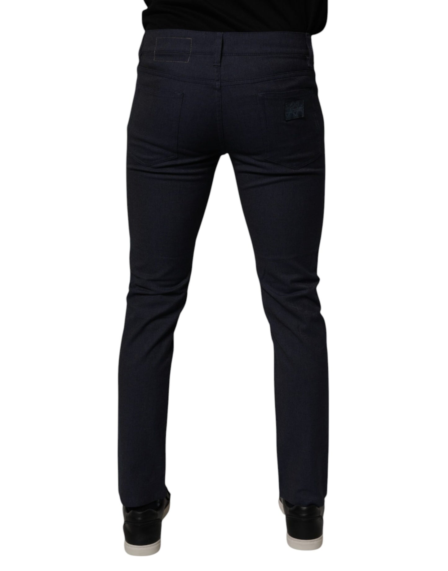 Dolce &amp; Gabbana Dunkelblaue Skinny-Jeans aus Baumwollstretch