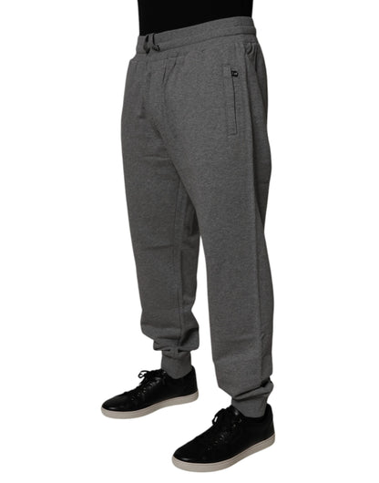 Dolce &amp; Gabbana Graue Jogginghose aus Baumwolle mit Logo für Herren