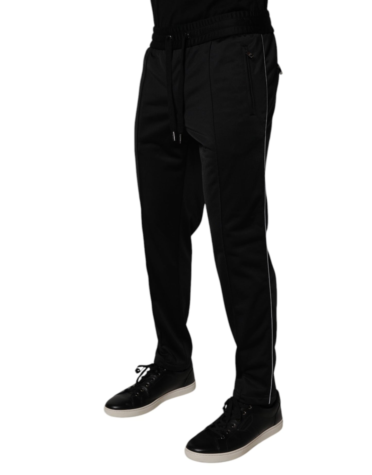 Dolce &amp; Gabbana Schwarze Polyester-Jogginghose für Herren