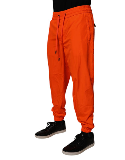 Dolce &amp; Gabbana Orange Polyester Herren Jogger Jogginghose