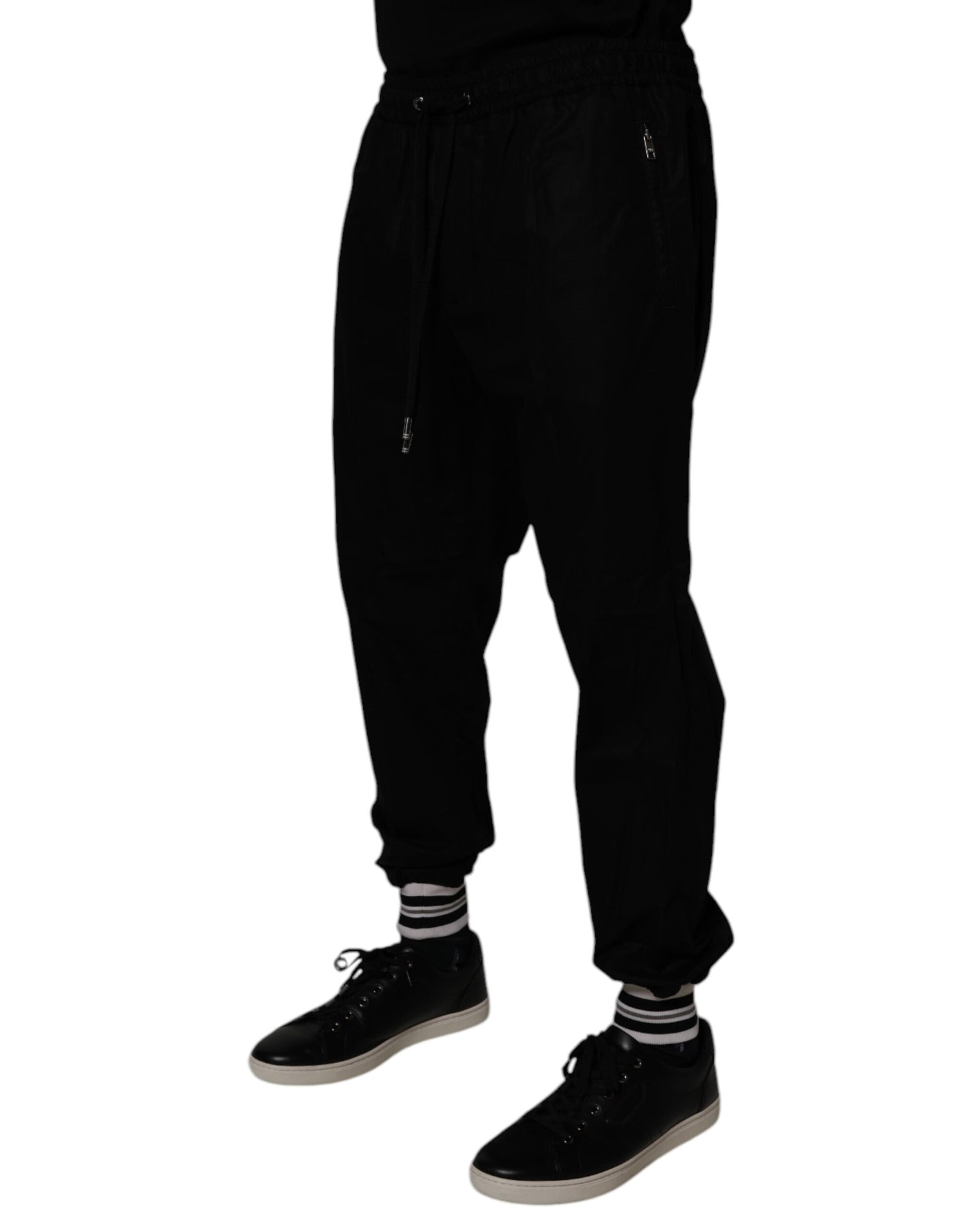 Dolce &amp; Gabbana Schwarze Jogginghose aus Baumwolle für Herren