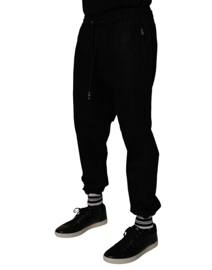 Dolce &amp; Gabbana Schwarze Jogginghose aus Baumwolle für Herren
