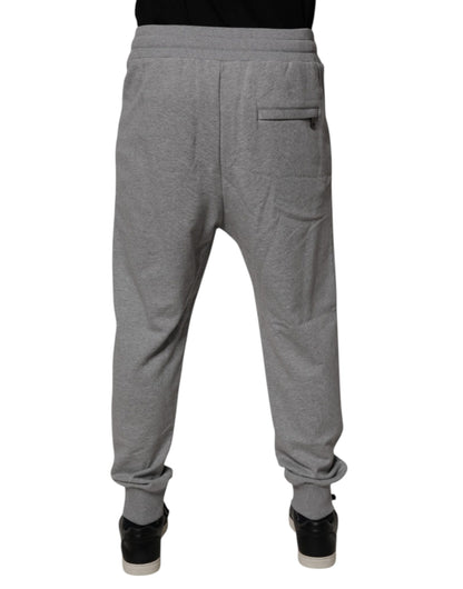 Dolce &amp; Gabbana Graue Jogginghose aus Baumwolle mit Logo für Herren