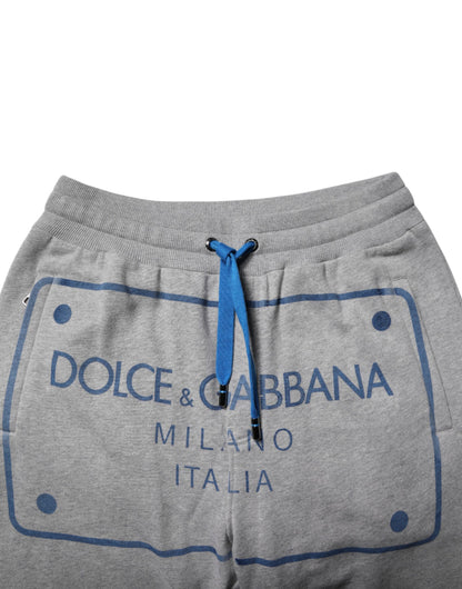 Dolce &amp; Gabbana Graue Jogginghose aus Baumwolle mit Logo für Herren