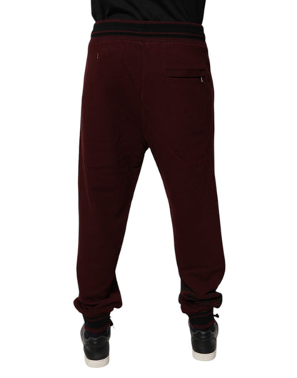Dolce &amp; Gabbana Bordeaux Baumwoll-Jogginghose Herren Jogginghose
