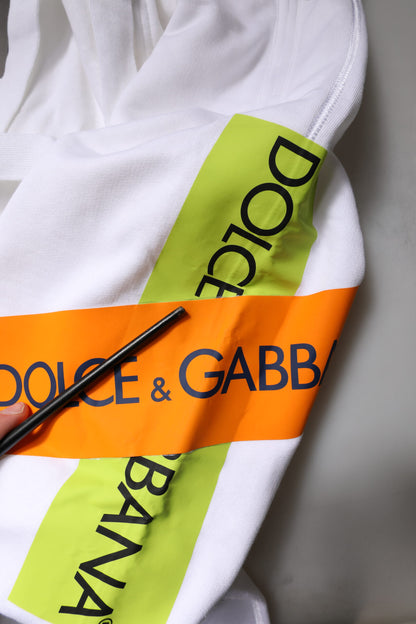 Dolce &amp; Gabbana – Weiße Jogginghose aus Baumwolle mit Logoband